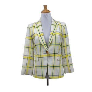 Veronica Beard Blazer Womens 2 Multi School Boy Dickey Plaid One Button Jacket
